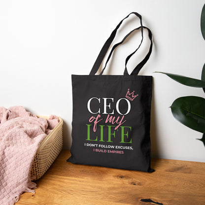 CEO of My Life Canvas Tote Bag