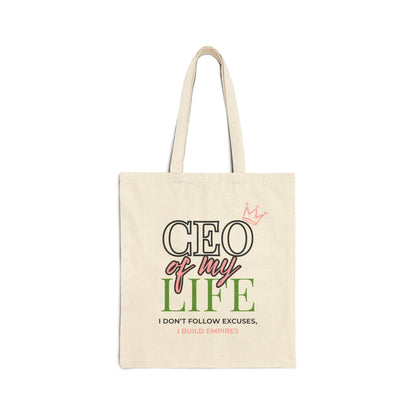 CEO of My Life Canvas Tote Bag