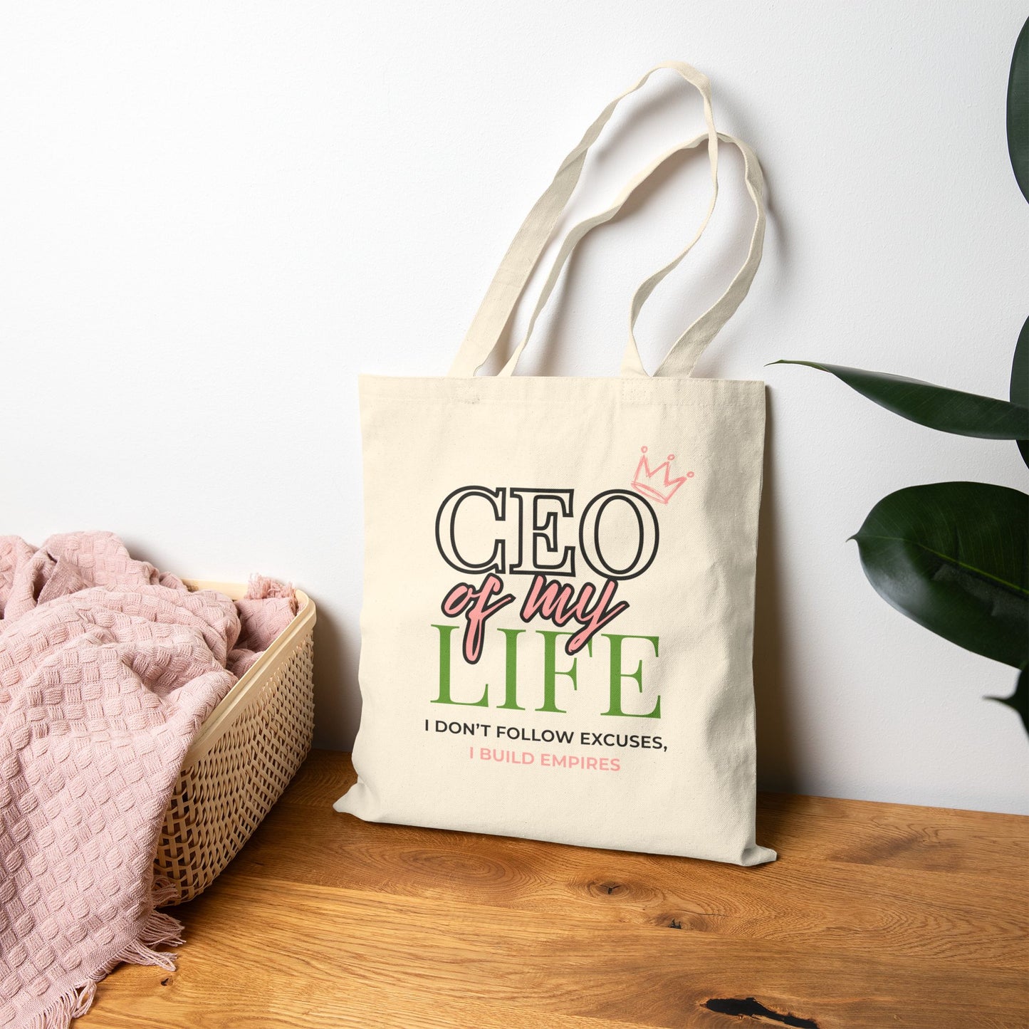 CEO of My Life Canvas Tote Bag